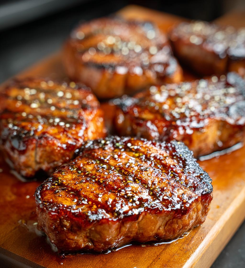 Ahornsirup-Glasierte Steaks - detail 1