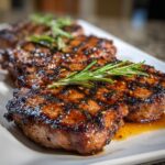 Ahornsirup-Glasierte Steaks