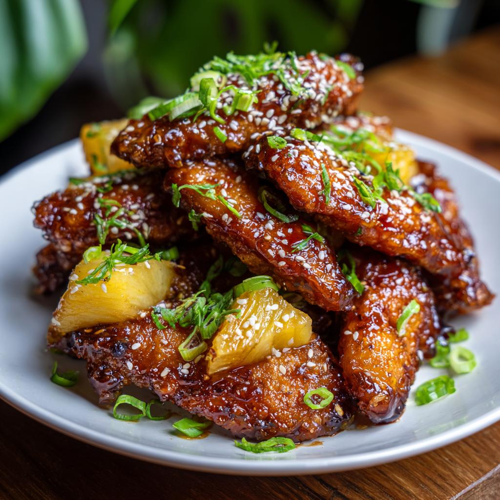 Ananas Teriyaki Hähnchenflügel - detail 1