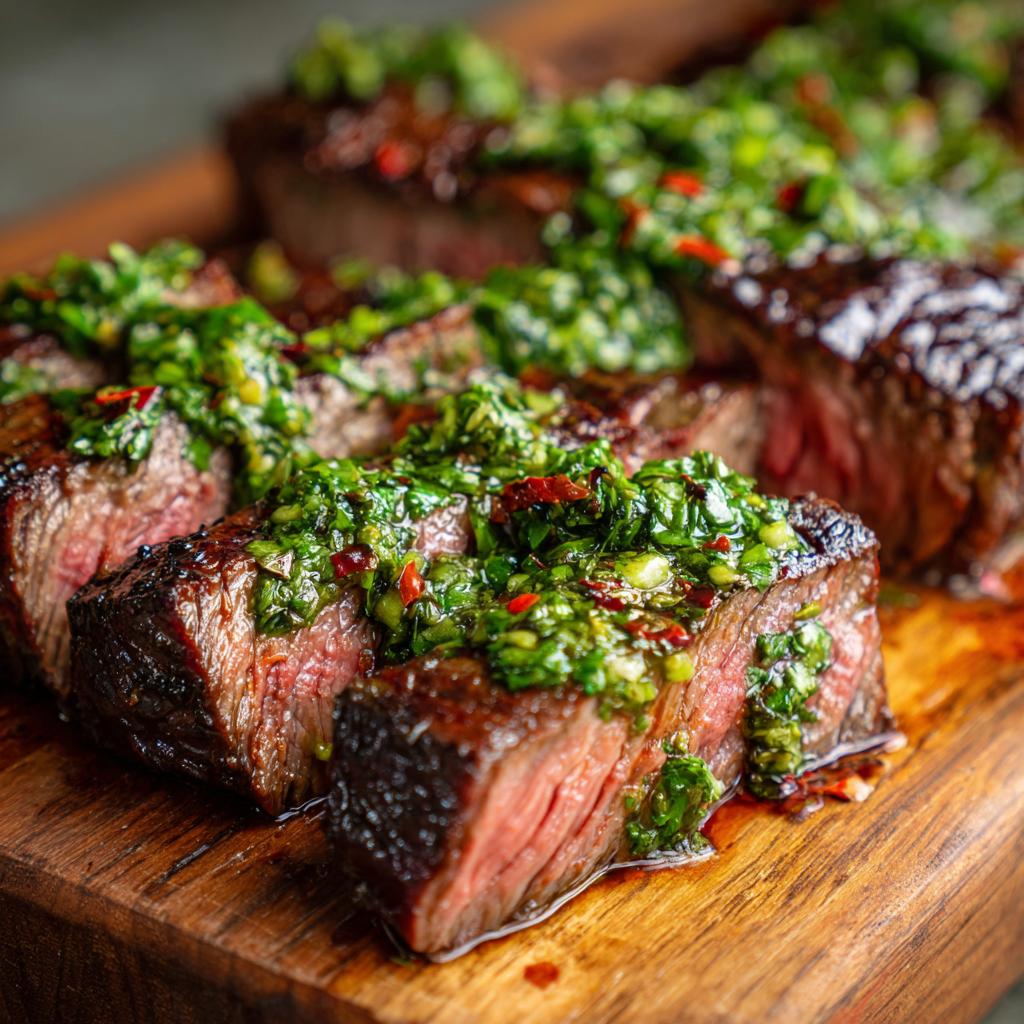Argentinischer Churrasco mit Chimichurri - detail 1
