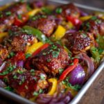 BBQ Hähnchen auf dem Blech