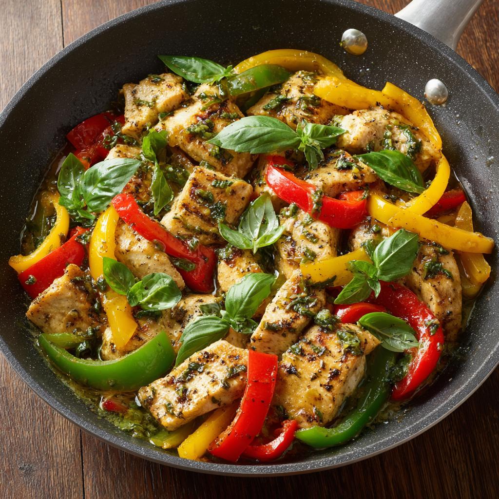 Basilikum-Hühnchen-Pfanne - detail 1