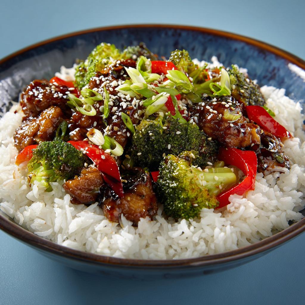 Chinesisches Hähnchen mit Reis - detail 1