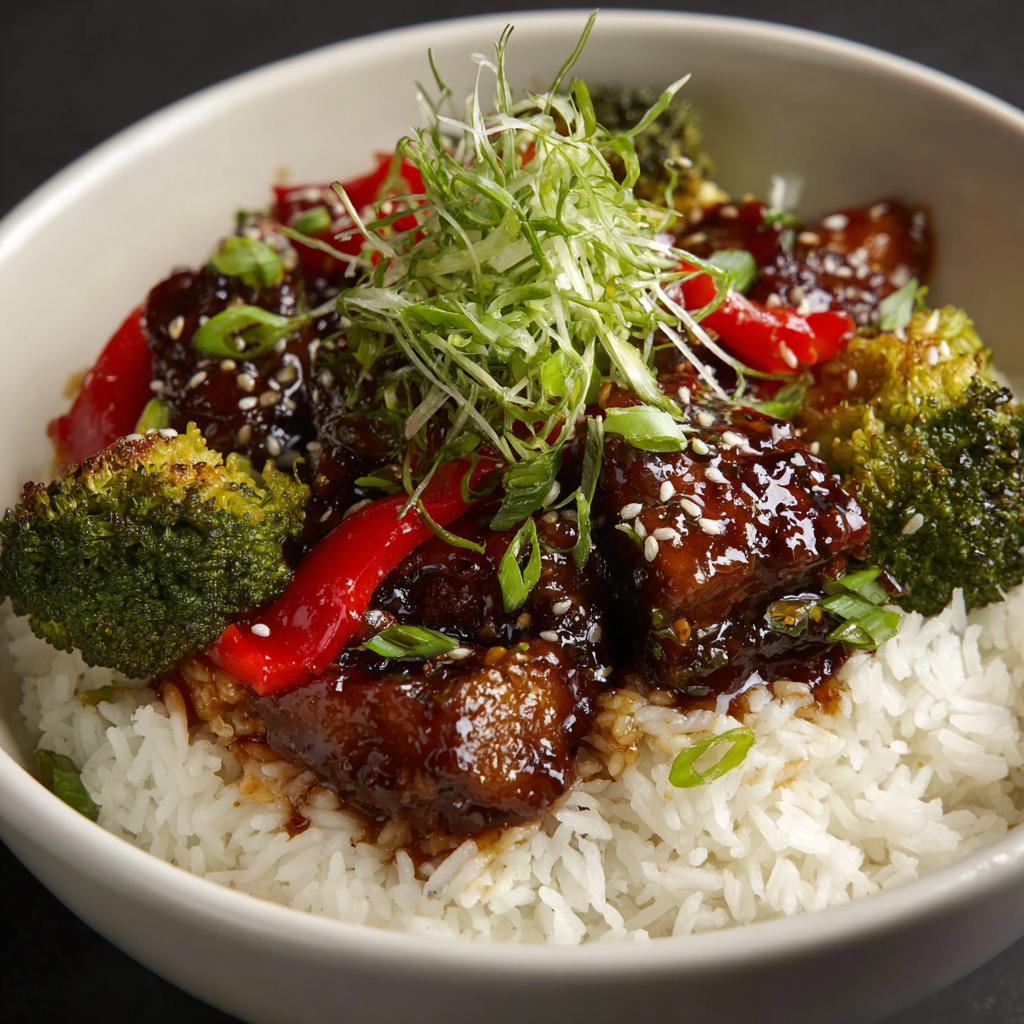 Chinesisches Hähnchen mit Reis