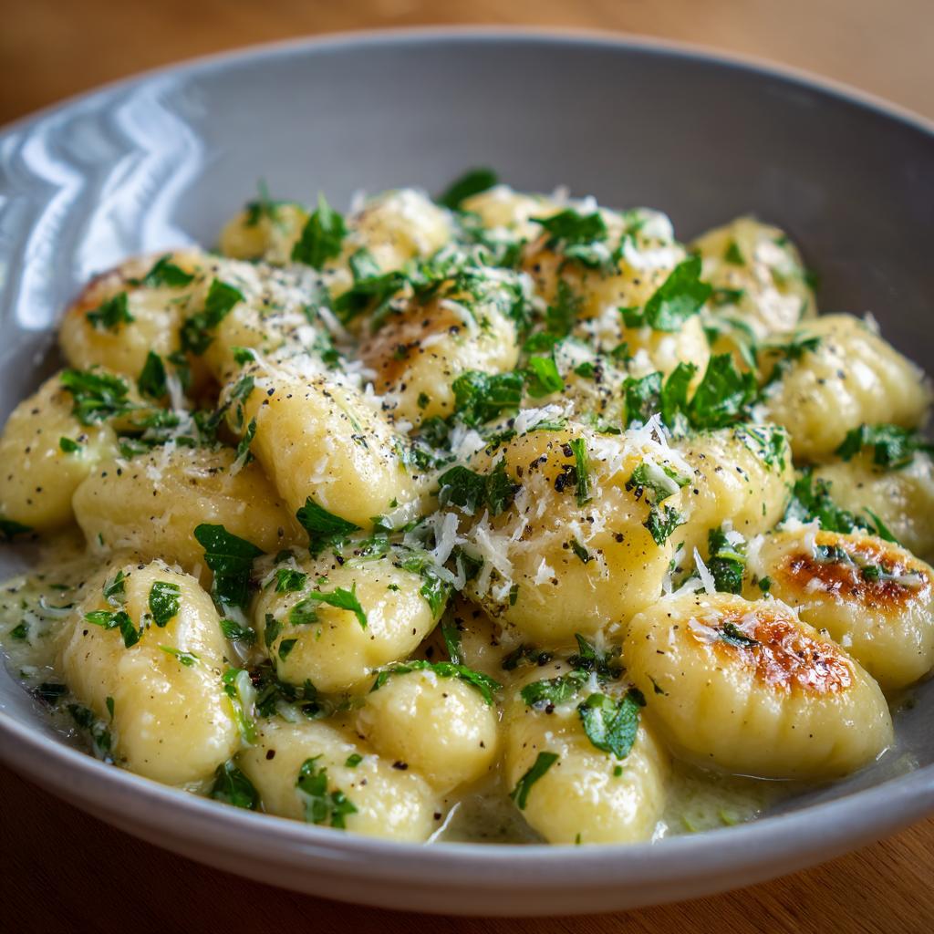 Cremige Gnocchi mit Knoblauchbutter