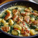 Cremige Hähnchen-Gnocchi-Pfanne