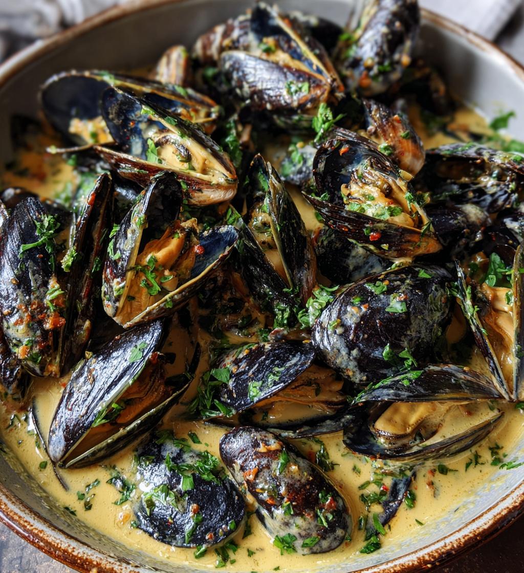 Cremige Knoblauchmuscheln - detail 1