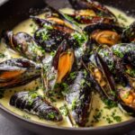 Cremige Knoblauchmuscheln