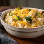 Cremiger Hähnchen-Reis-Auflauf