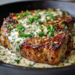 Cremiger Knoblauch-Parmesan-Steak