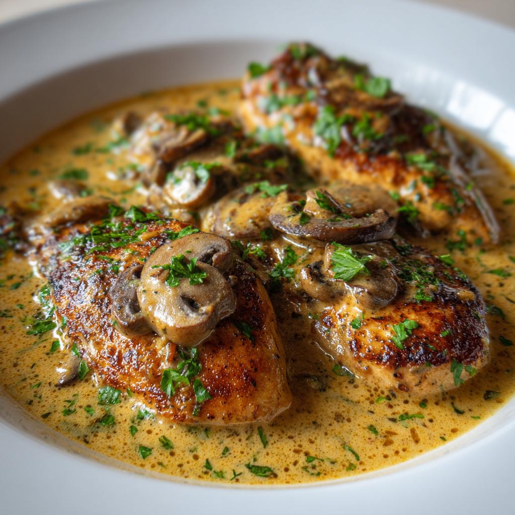 Cremiges Jägerhühnchen