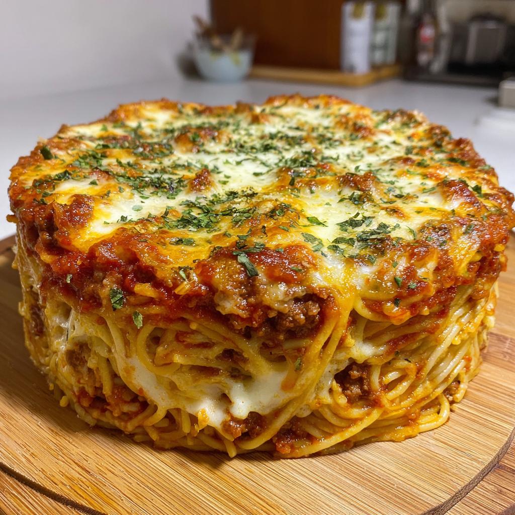 Gebackener Spaghetti-Kuchen - detail 1