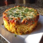 Gebackener Spaghetti-Kuchen