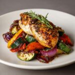 Gebratene Hähnchenbrust mit Gemüse