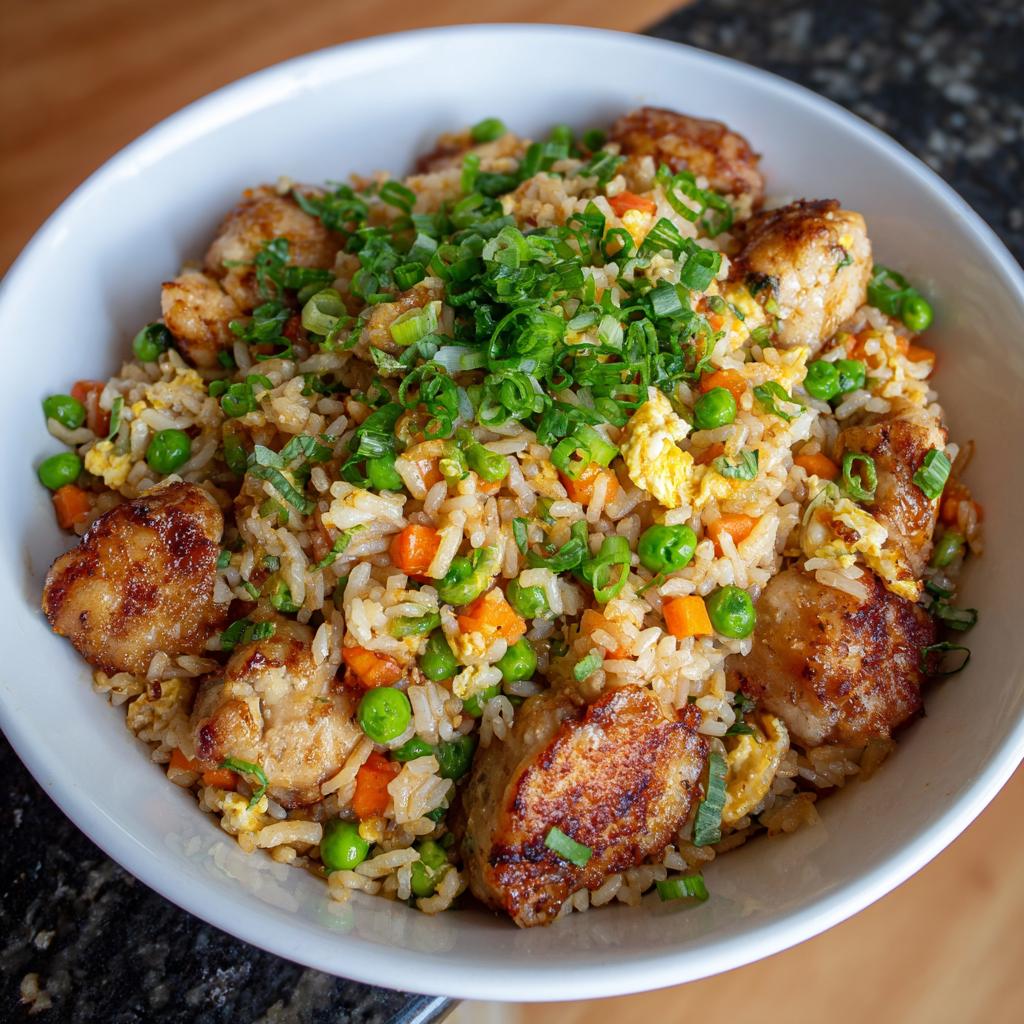 Gebratener Reis mit Hühnchen