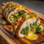 Gefüllte Hähnchenbrust mit Brokkoli und Käse