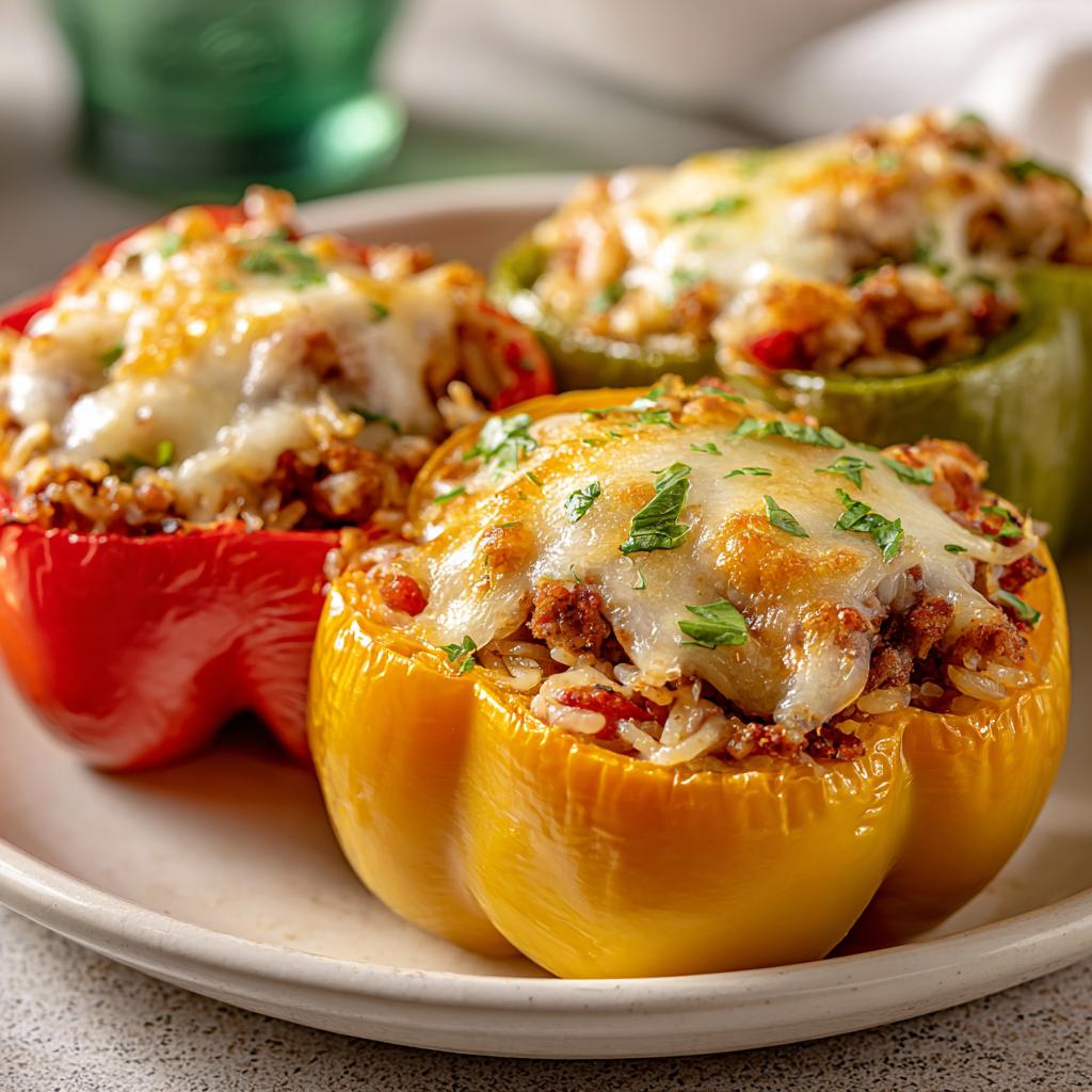 Gefüllte Paprika mit Pute aus der Heißluftfritteuse