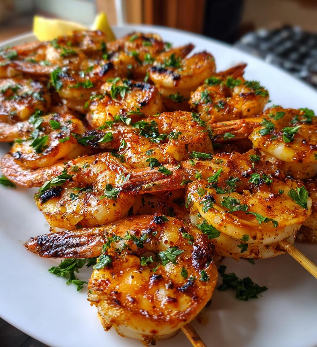 Gegrillte Garnelenspieße - detail 1