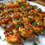 Gegrillte Garnelenspieße