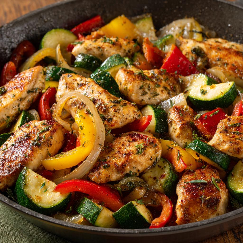 Gemüse-Hühnchen-Pfanne