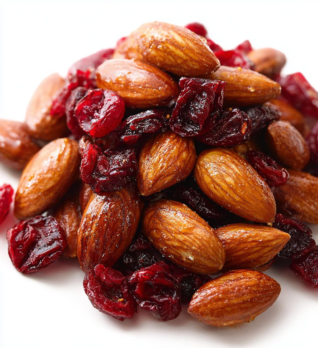 Geröstete Mandeln mit Cranberries