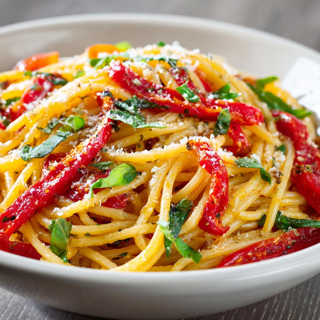 Geröstete Paprika Pasta