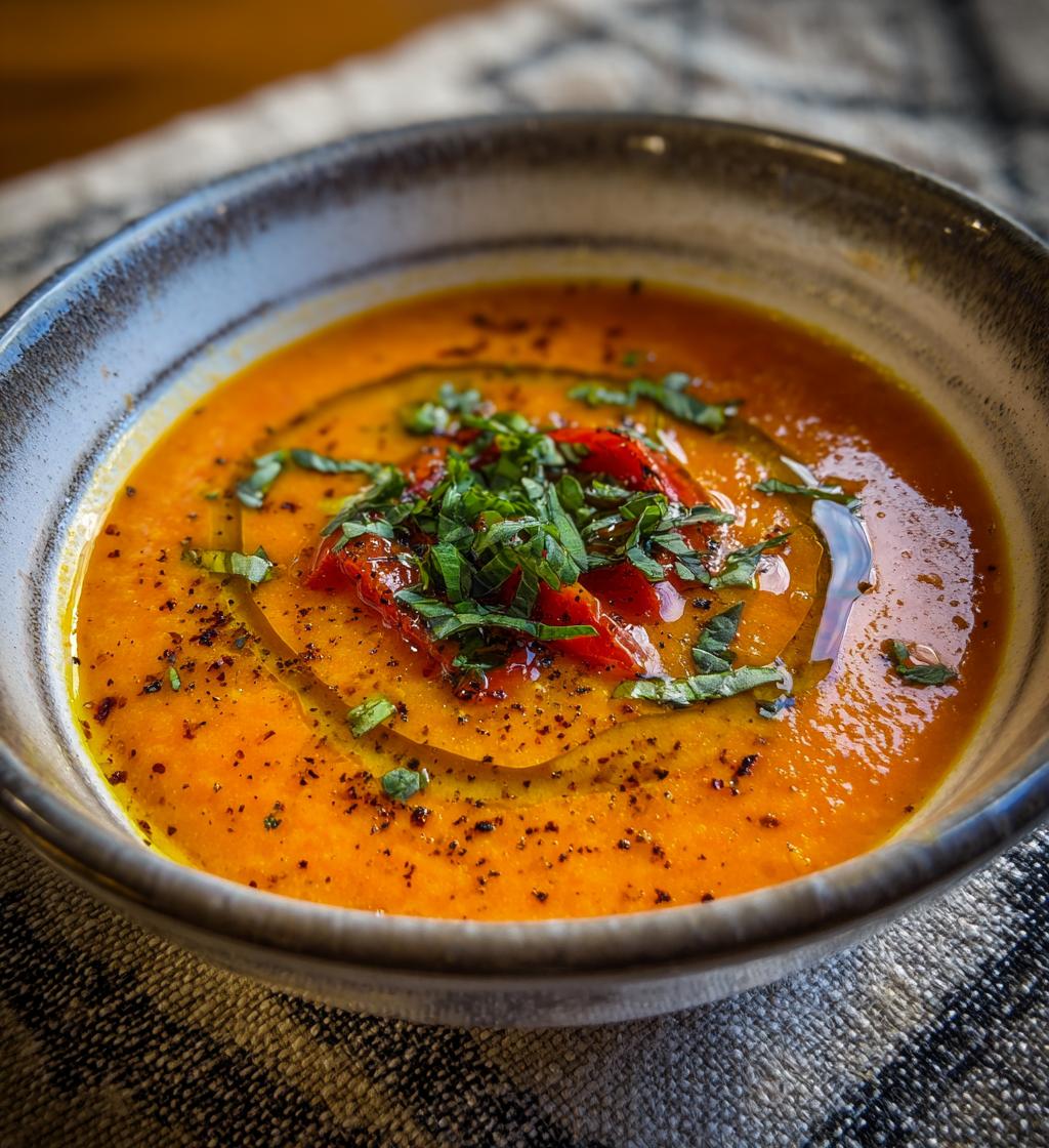 Geröstete Paprikasuppe