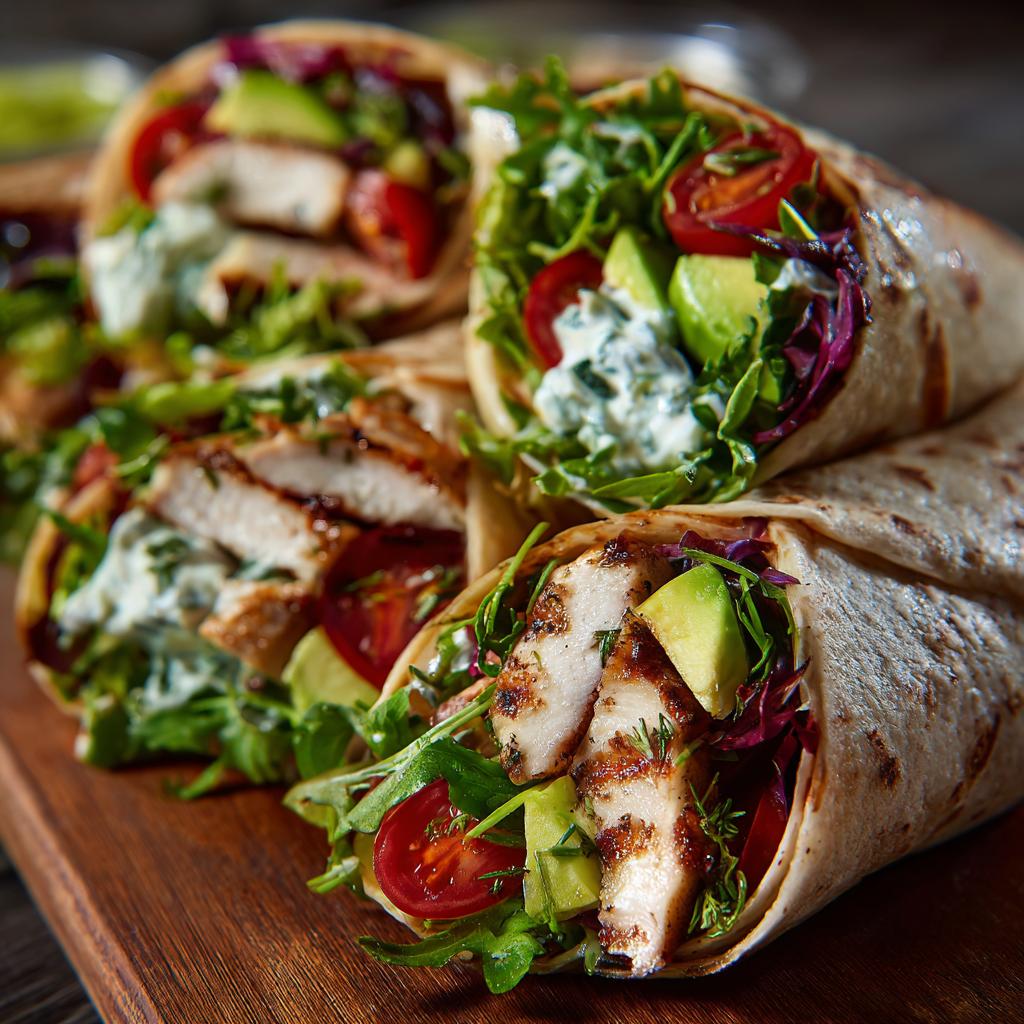 Gesunde Hähnchen-Wraps - detail 1