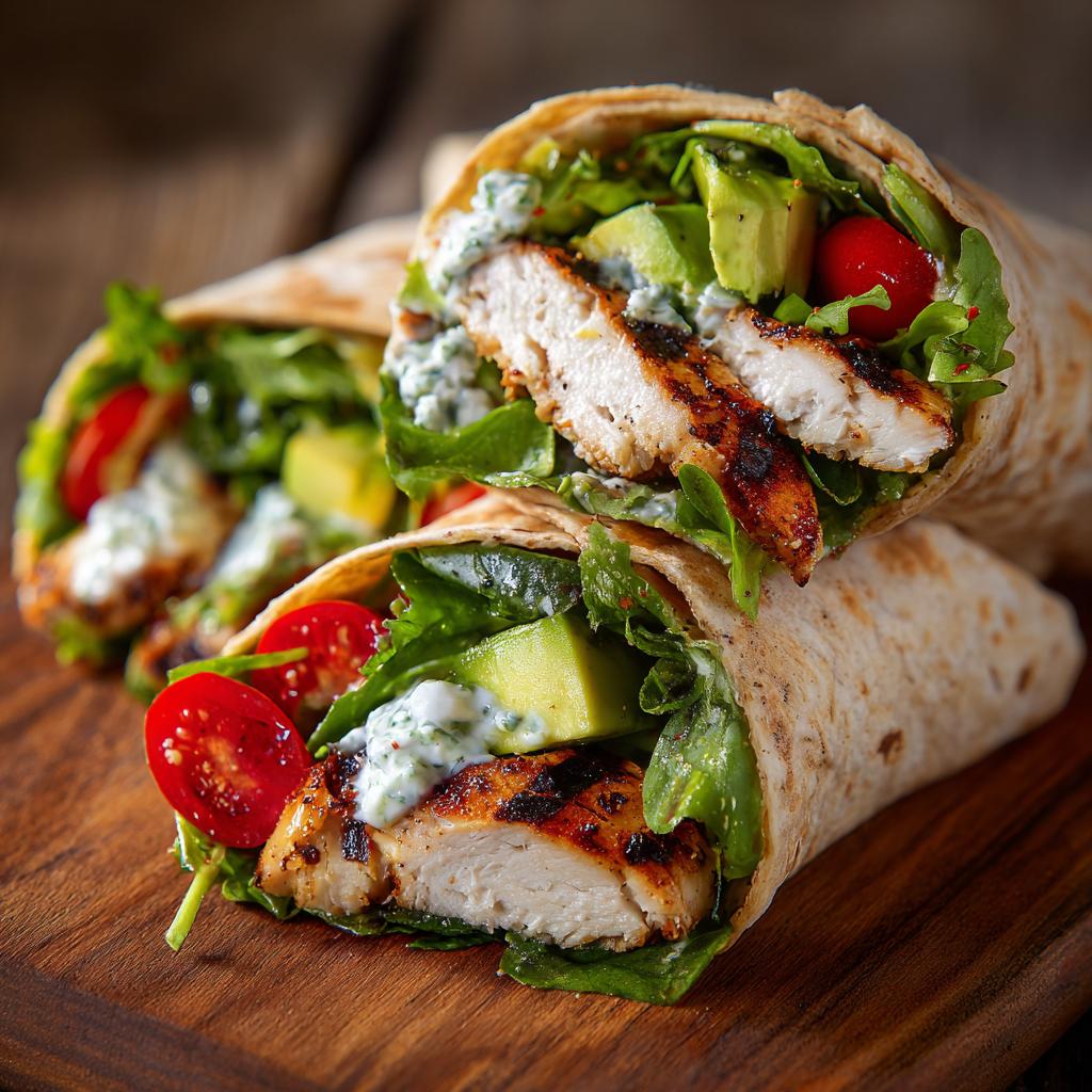 Gesunde Hähnchen-Wraps