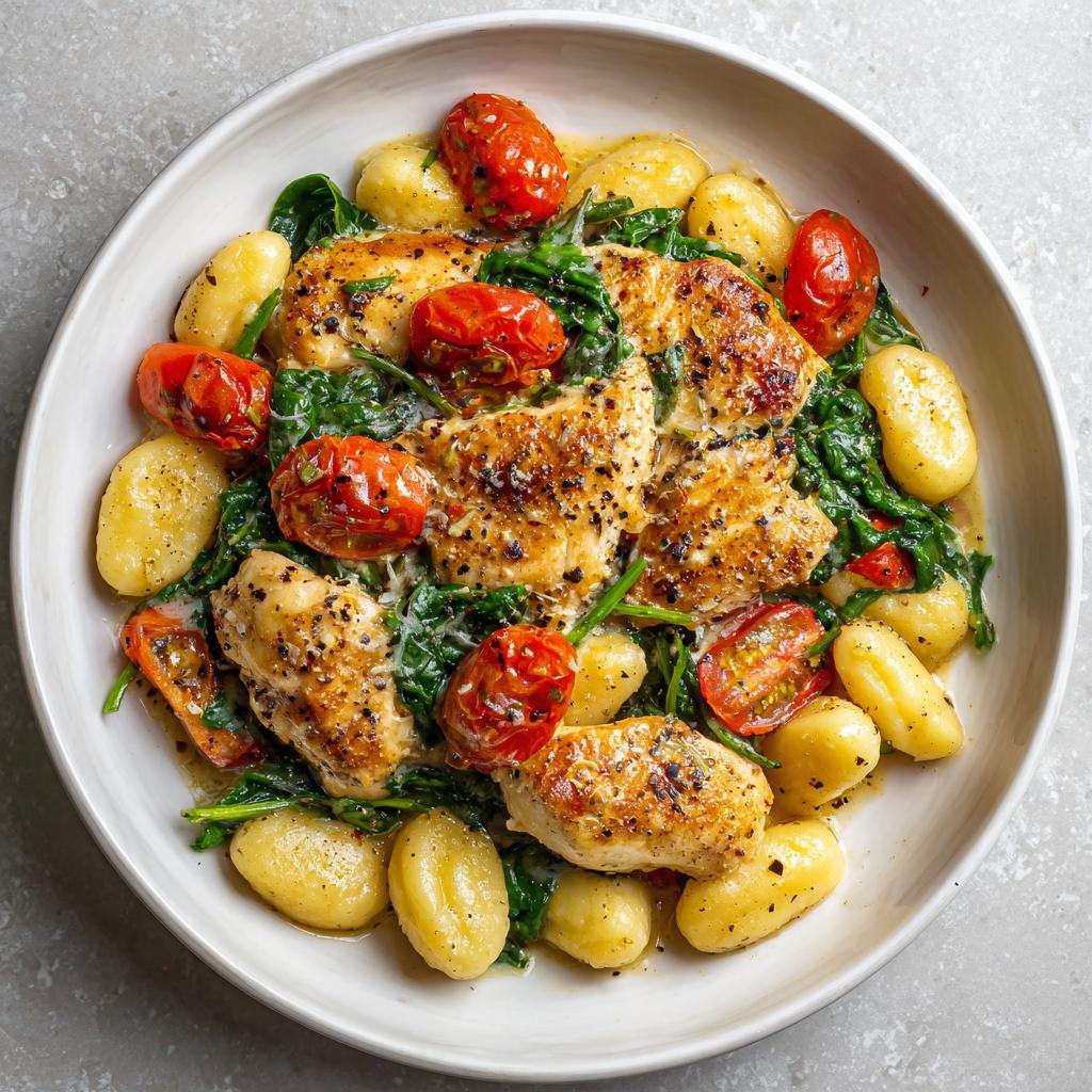 Gesundes Hähnchen mit Gnocchi