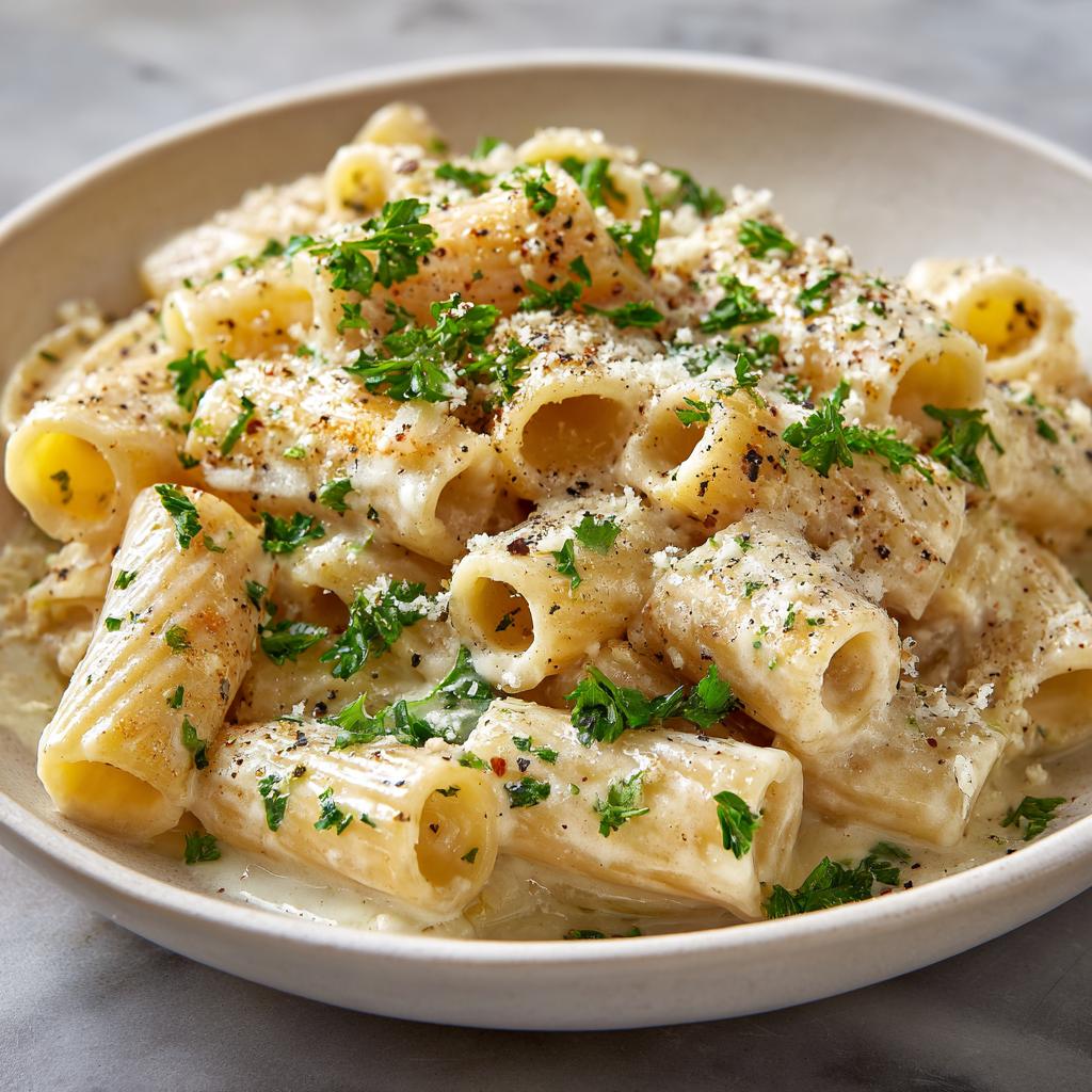 Herzhaftes Rigatoni mit Parmesansoße - detail 1