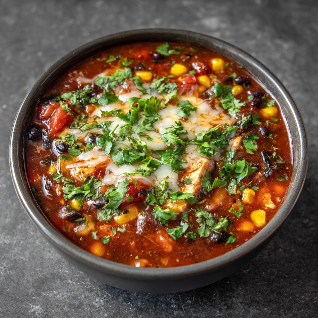 Hähnchen-Enchilada-Suppe - detail 1