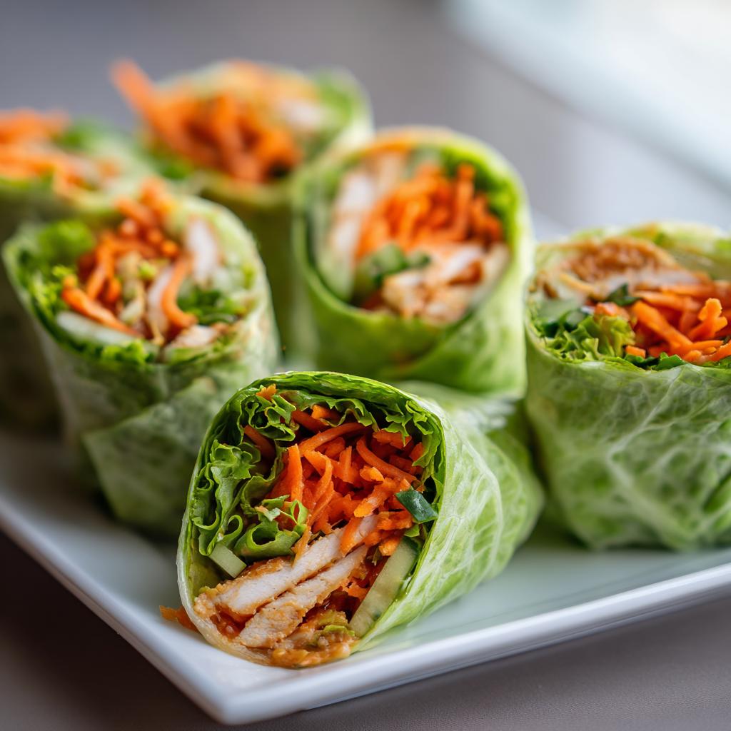 Hähnchen-Erdnuss-Salat-Wraps - detail 1