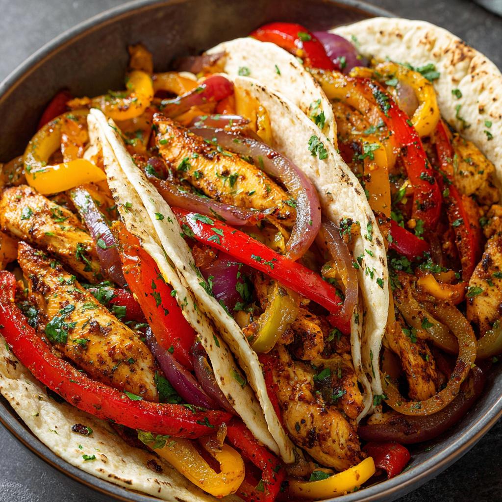 Hähnchen Fajitas aus der Heißluftfritteuse