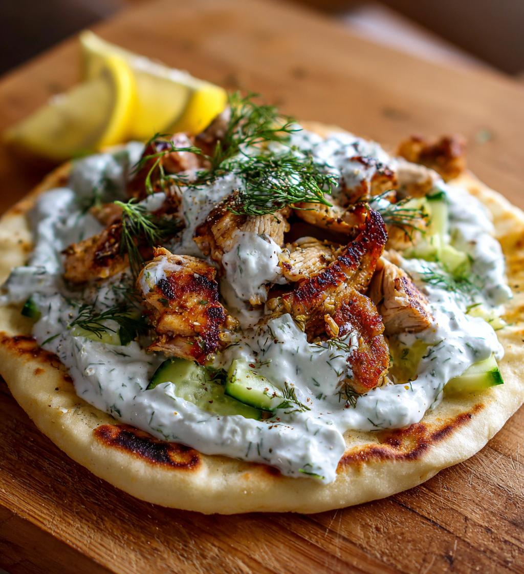 Hähnchen Gyros mit cremiger Feta Tzatziki Soße - detail 1