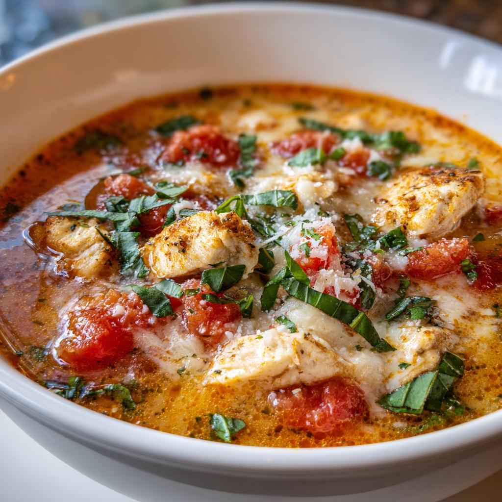 Hähnchen Parmesan Suppe