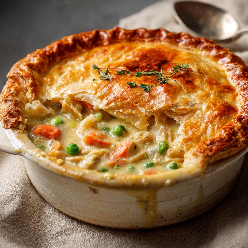 Hähnchen-Pot-Pie aus dem Slow Cooker