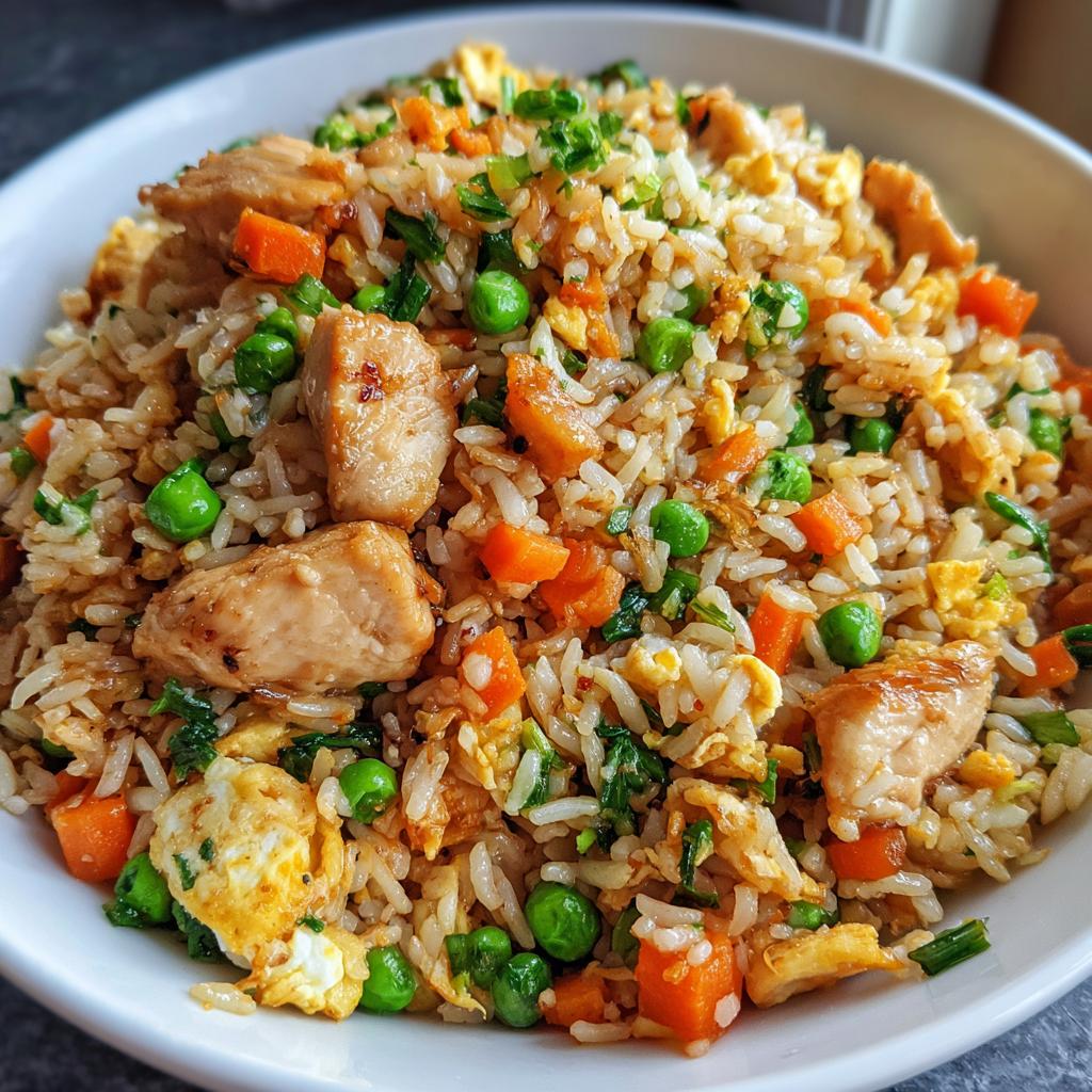 Hähnchen gebratener Reis