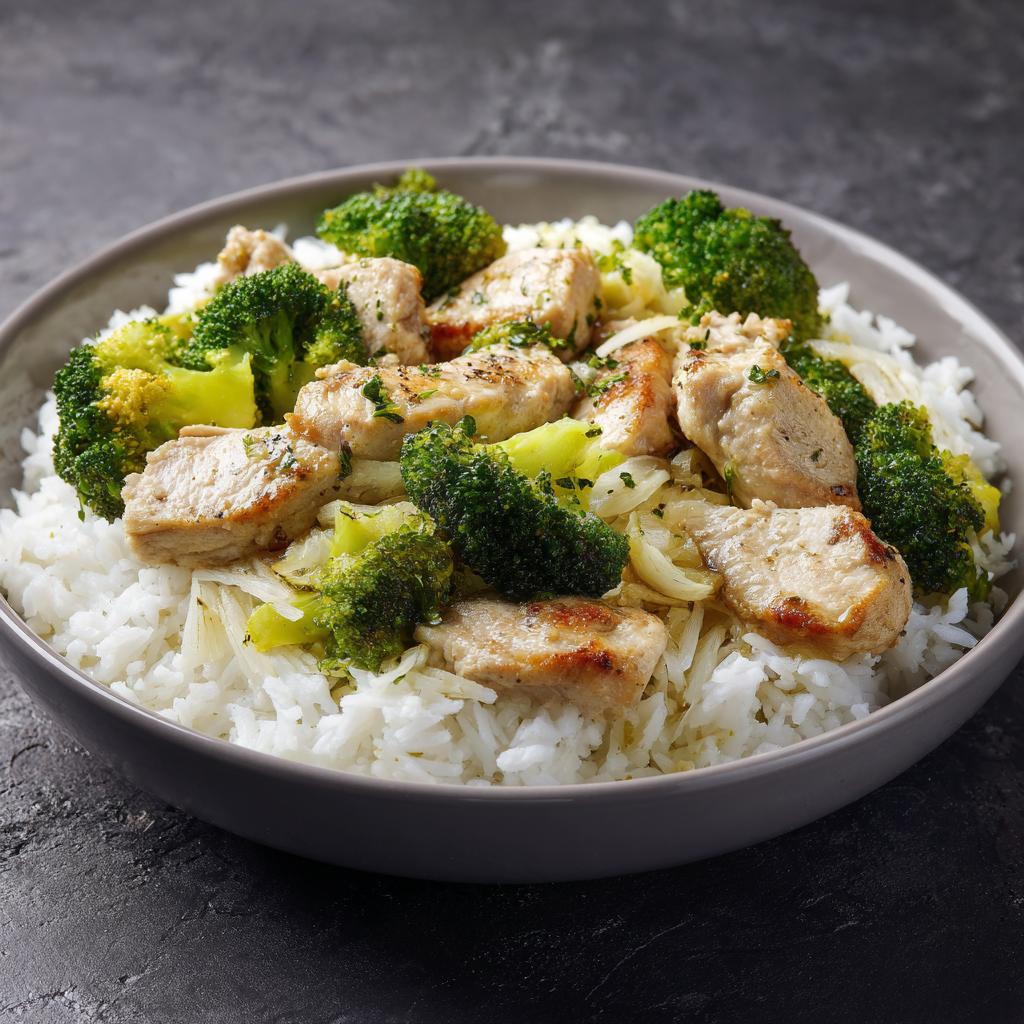 Hähnchen mit Reis und Brokkoli - detail 1