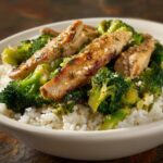Hähnchen mit Reis und Brokkoli