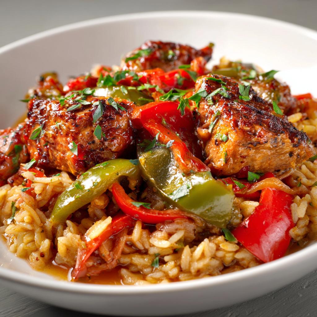 Hähnchenpfanne mit Reis - detail 1