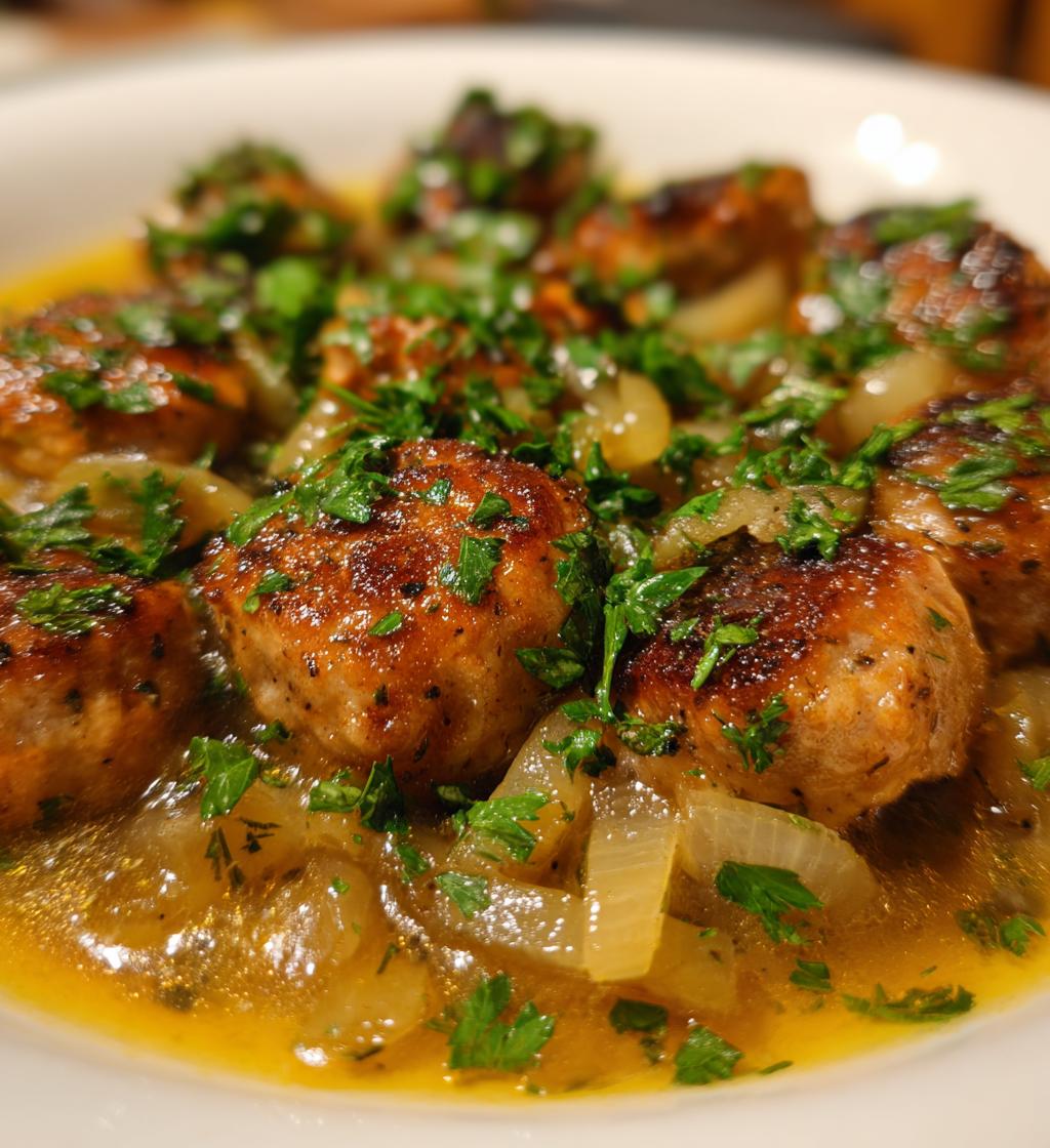 Hähnchenwürste in Zwiebelsoße - detail 1