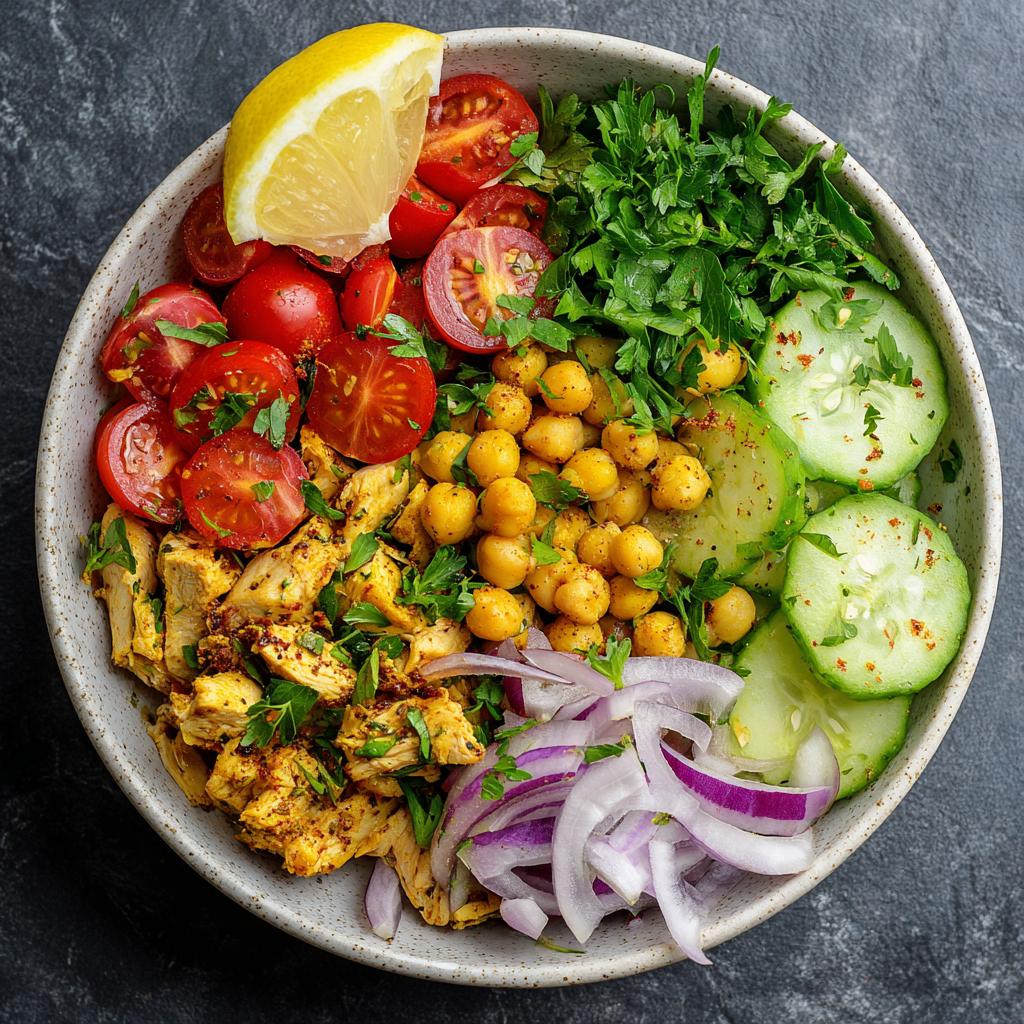 Kichererbsen-Hühnchen-Salat