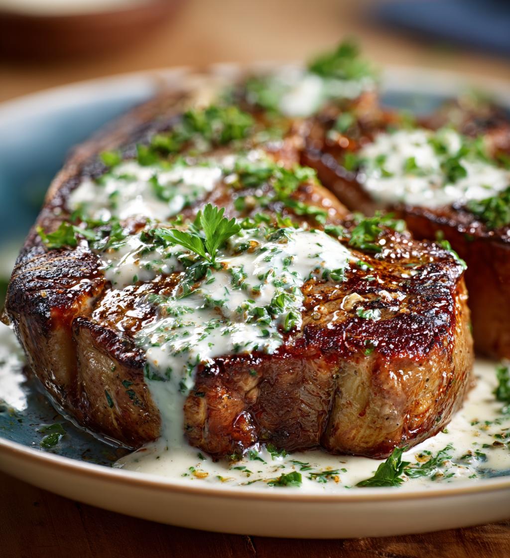 Knoblauch-Cremesauce Steak - detail 1