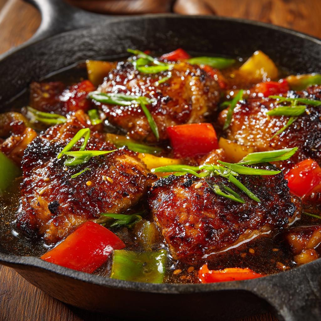 Knoblauch-Honig-Hühnchen-Pfanne - detail 1