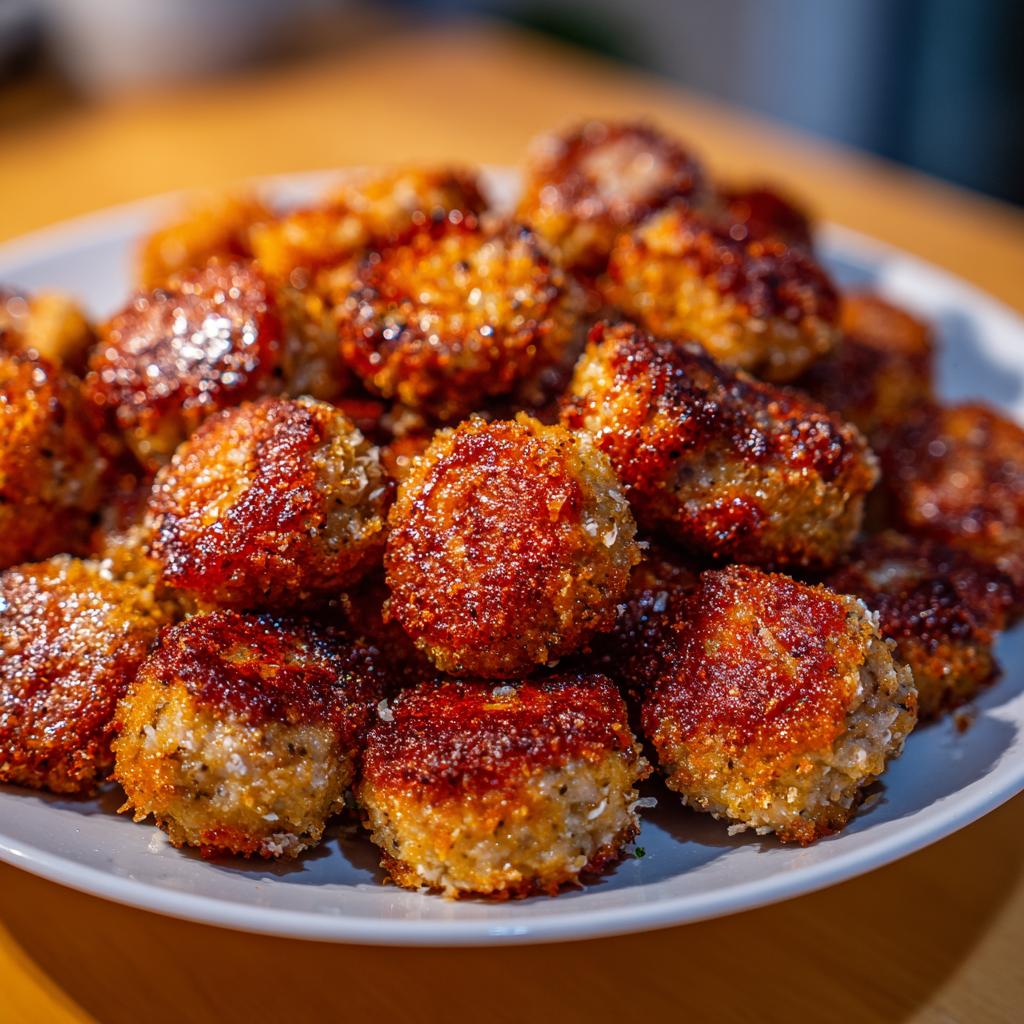 Knusprige Hähnchenwürstchen Bissen