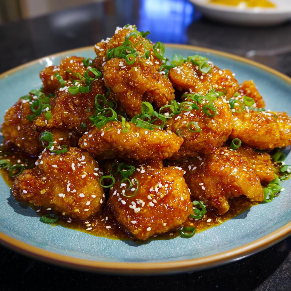 Knuspriges Orangenen Hähnchen