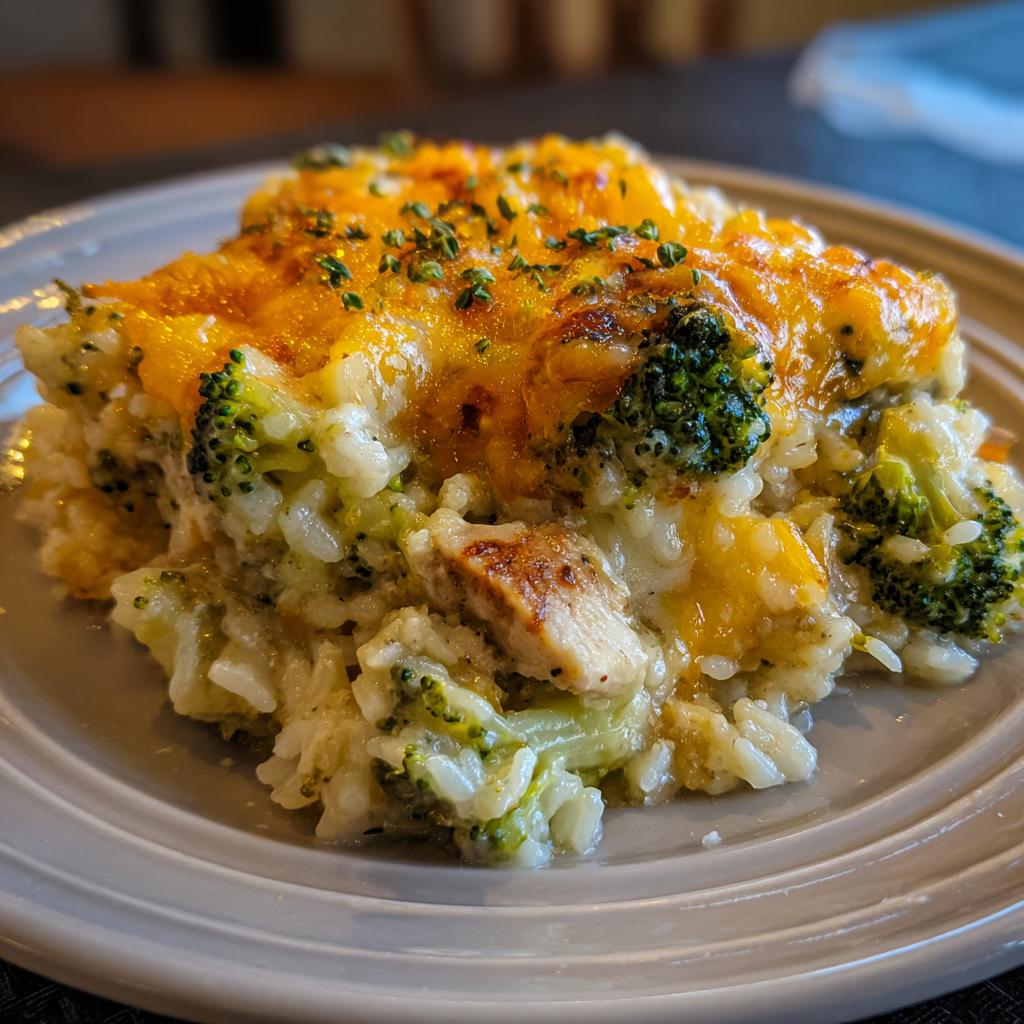 Käse-Hühnchen-Brokkoli-Reis-Auflauf - detail 1