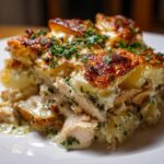 Käse-Hühnchen-Kartoffelauflauf