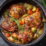 Langsam gegarte Hähnchenkeulen